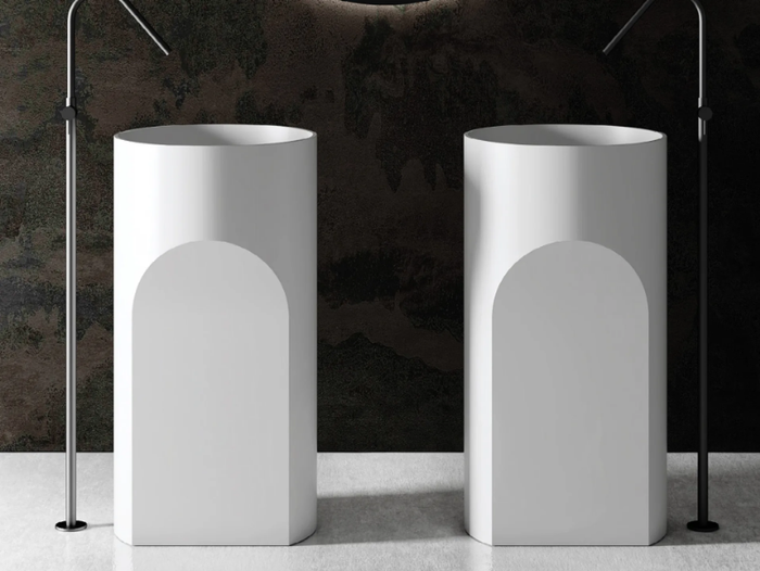 CANYON FREE - Freestanding round Luxolid® washbasin _ Relax Design